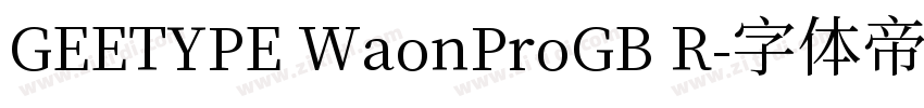 GEETYPE WaonProGB R字体转换